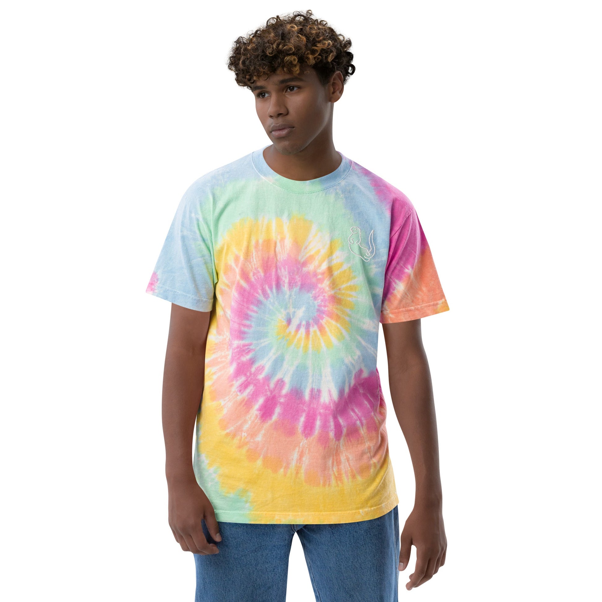 Otter Oversized tie - dye t - shirt - Otter