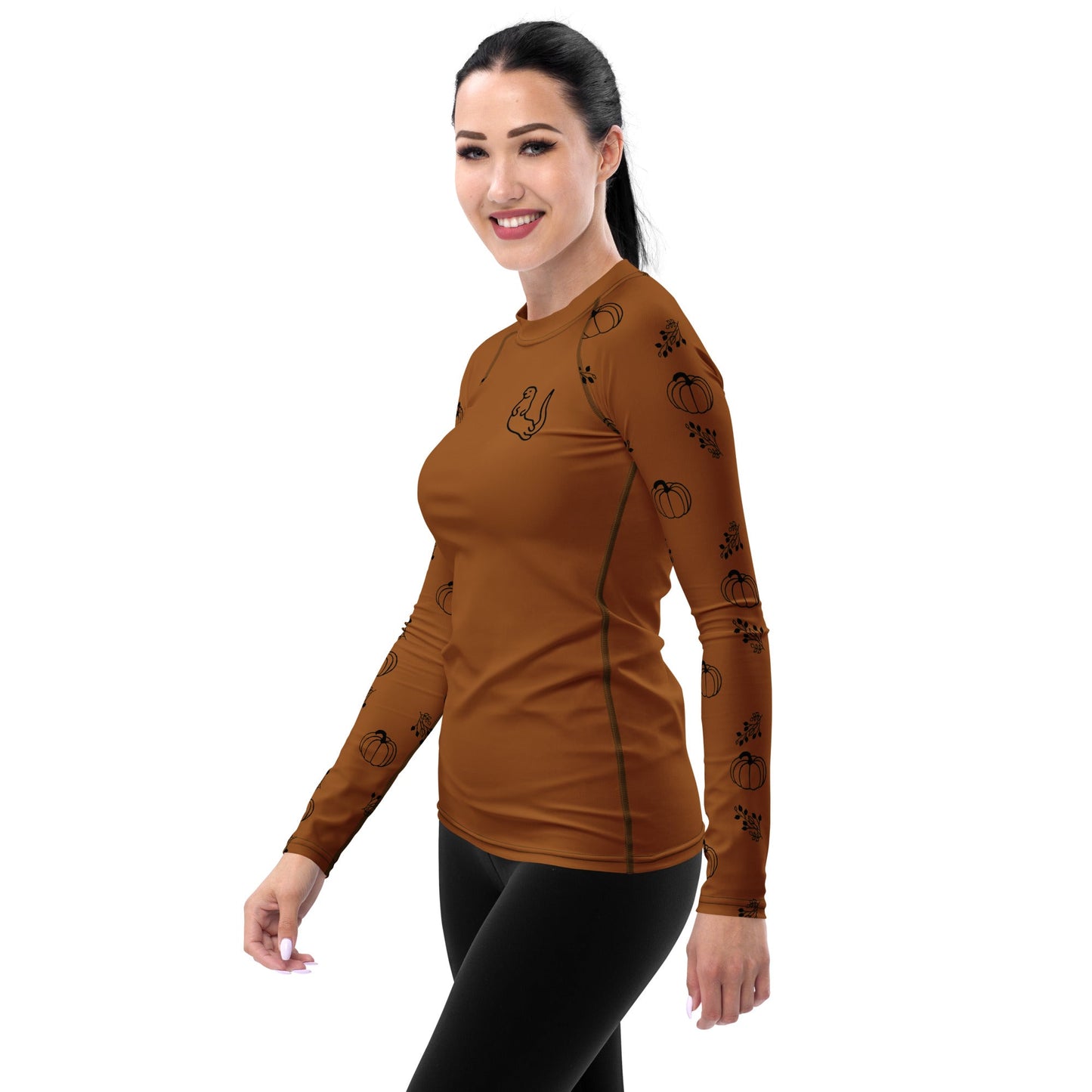 Otter Pumpkin Women's Rash Guard - Otter