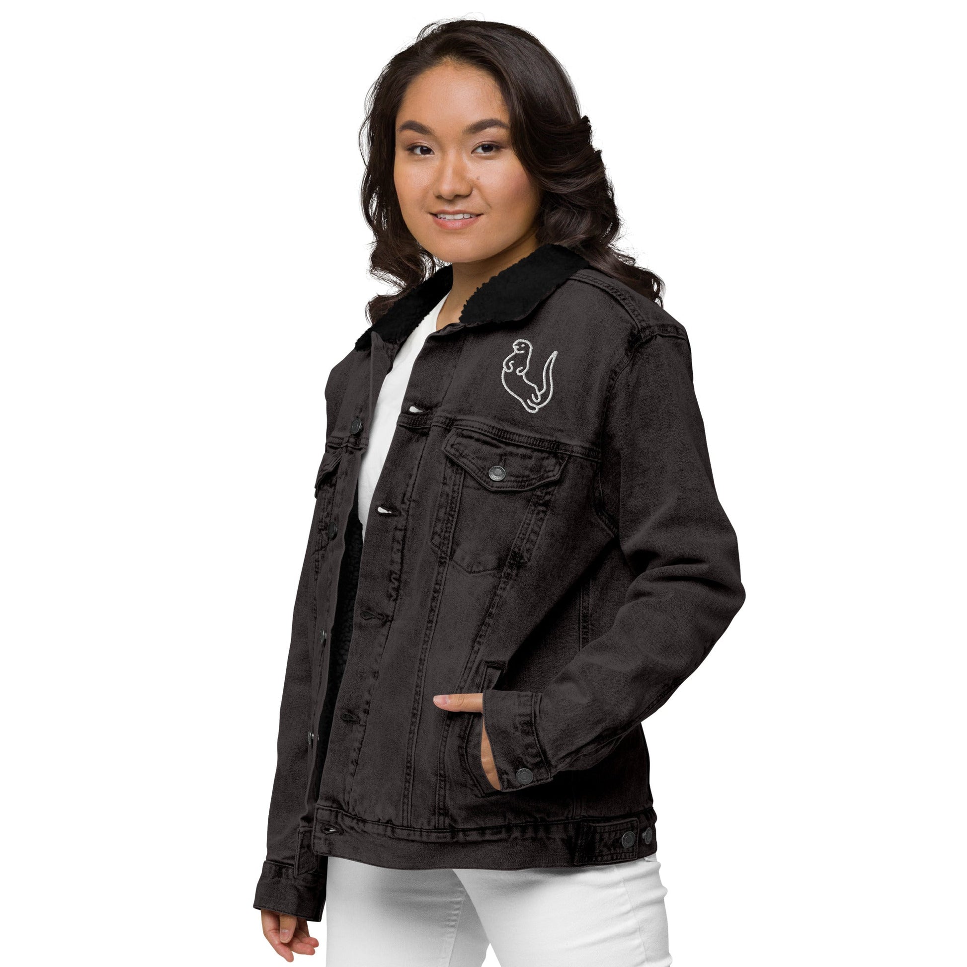 Otter Unisex denim sherpa jacket - Otter