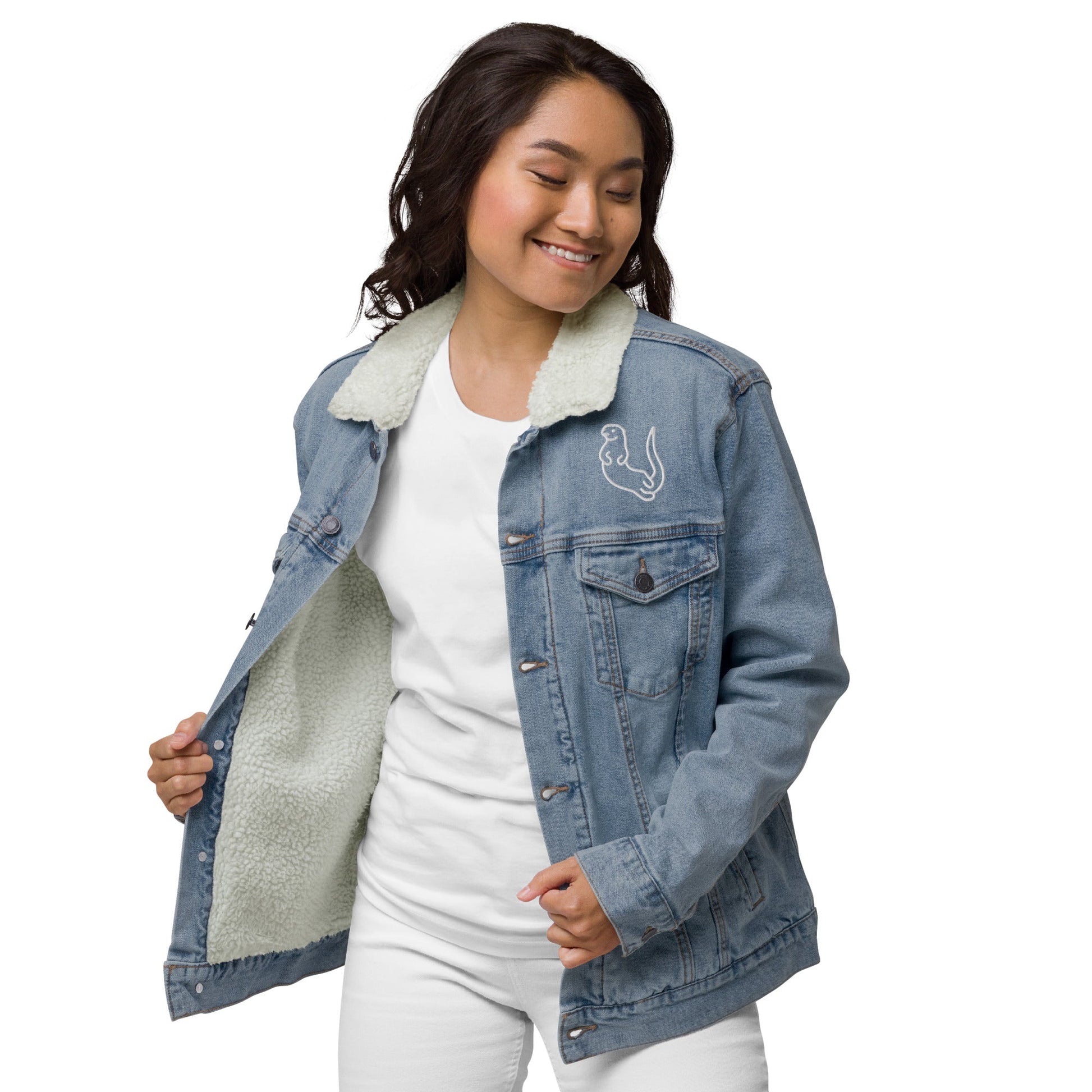 Otter Unisex denim sherpa jacket - Otter