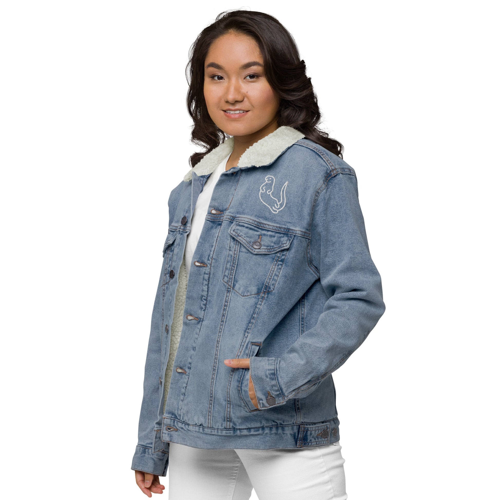 Otter Unisex denim sherpa jacket - Otter