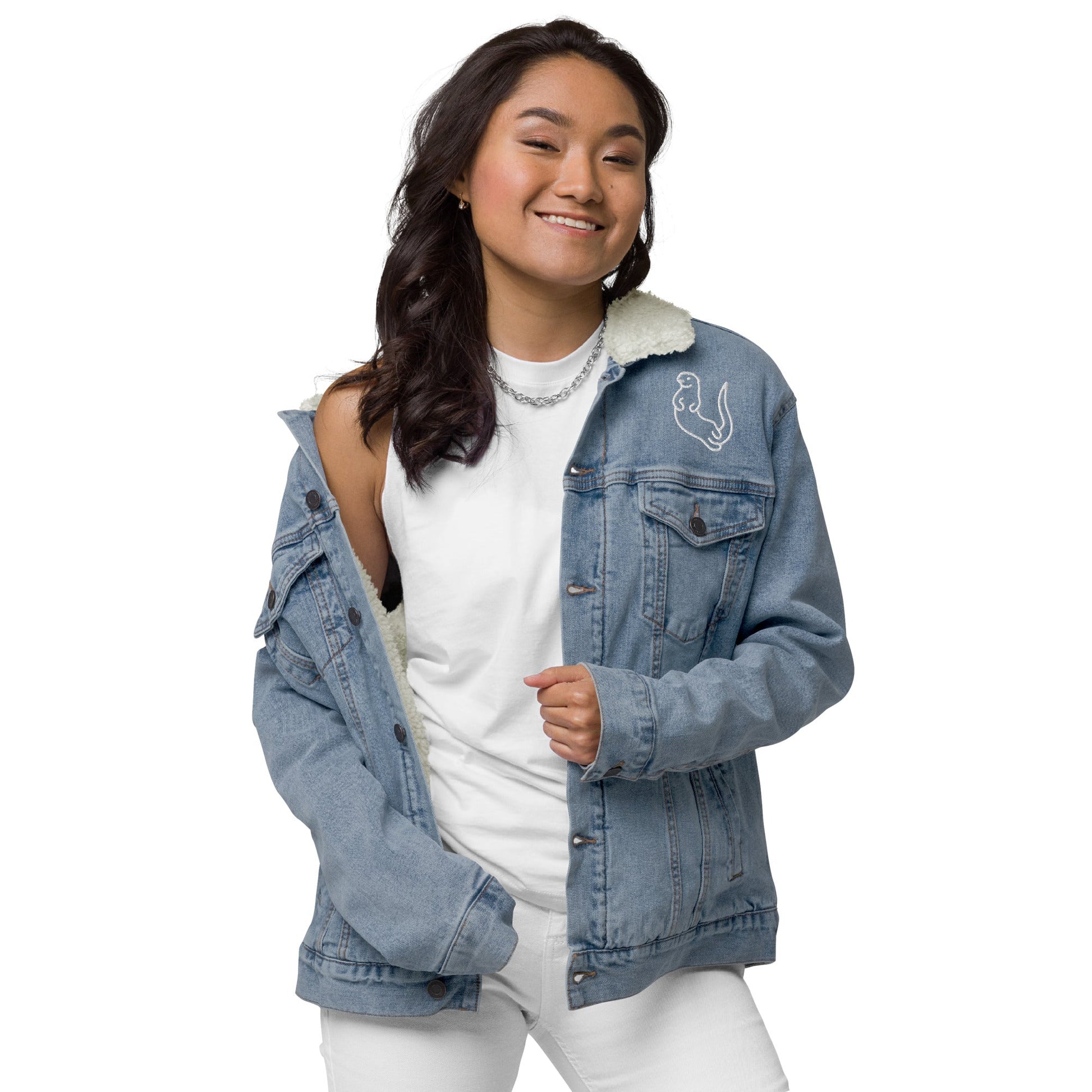 Otter Unisex denim sherpa jacket - Otter